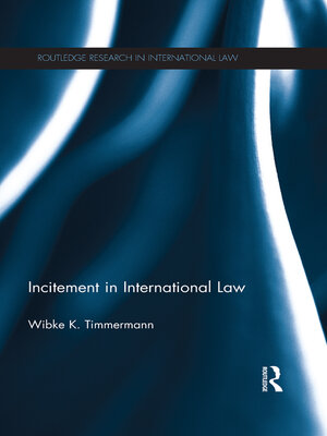 cover image of Incitement in International Law
